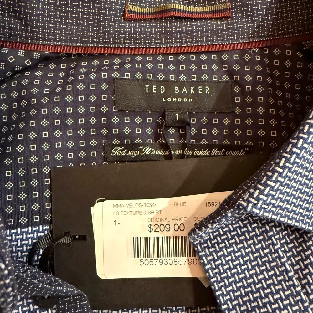 New w/ Tags Ted Baker Button Down Dress shirt - Picture 3 of 3